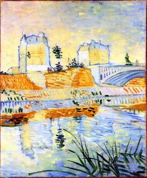 Vincent Van Gogh Painting - The Seine with the Pont de Clichy Vincent van Gogh